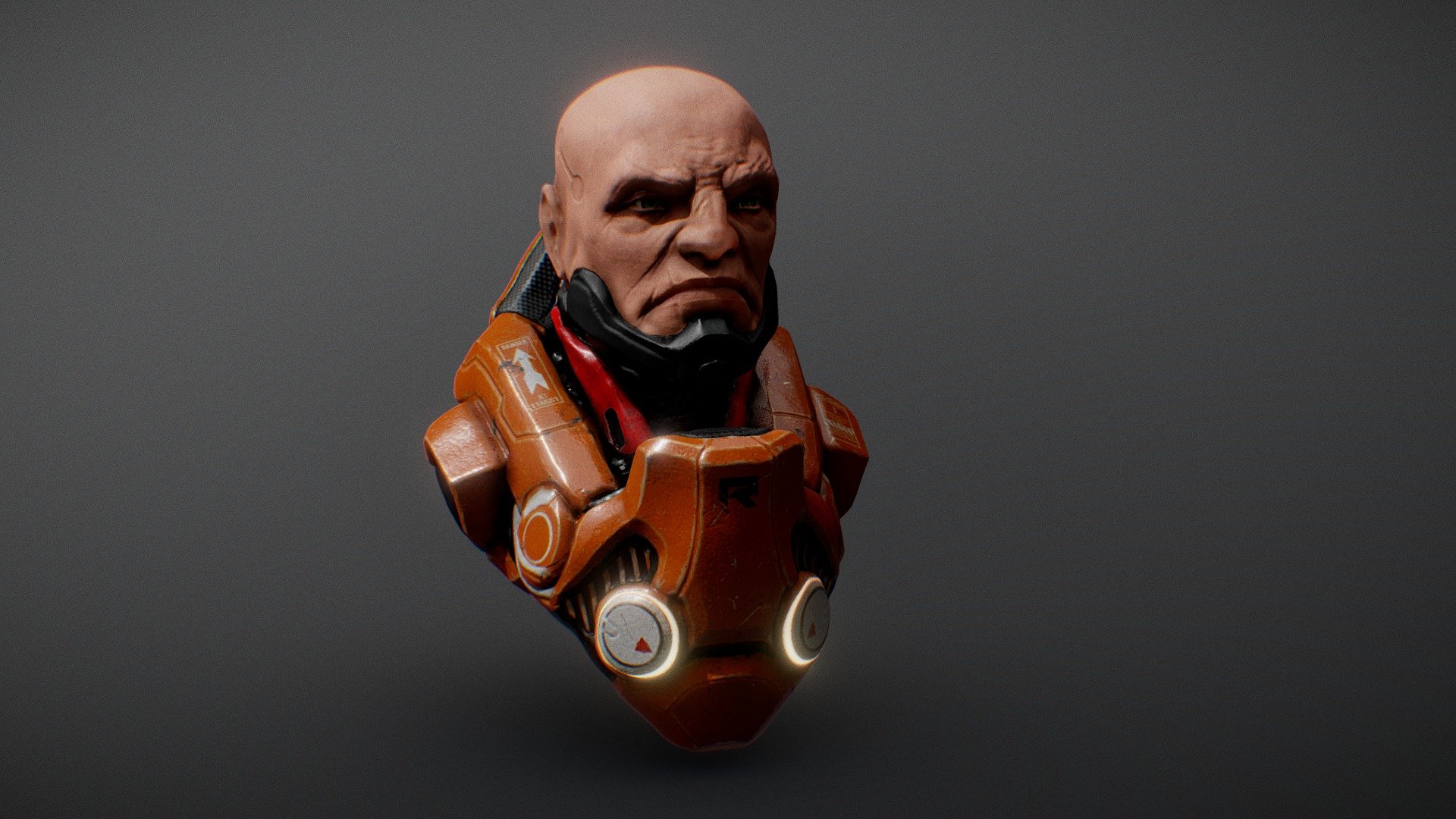 Just some exercise I did with Zbrush and Quixel, finally got a bit deeper into subsurface textures. Shading human skin is hard - Sci Fi Soldier Bust - Buy Royalty Free 3D model by Alex Coicea (@alexcoicea) 3d model
