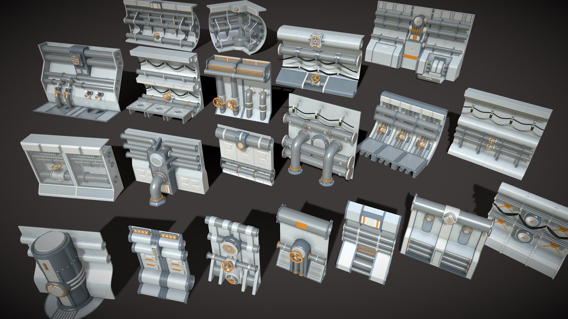 Get Pack - https://www.artstation.com/a/15660468




clean quad and close mesh

middle poly

include max(2019), blend(3.0), fbx, obj and stl files

without UW, textures and materials

total poly - 1266228

total vert - 1172817
 - Industrial Walls Collection 1 - 20 pieces - 3D model by 3d.armzep 3d model