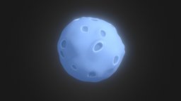 Cartoon Low Poly Moon planet, moon, sun, cartoon, asset, game, blender, lowpoly, space