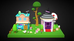 Cartoon Magic House1 3dprinting, ue4, maya, 3d, blender, 3dmodeling
