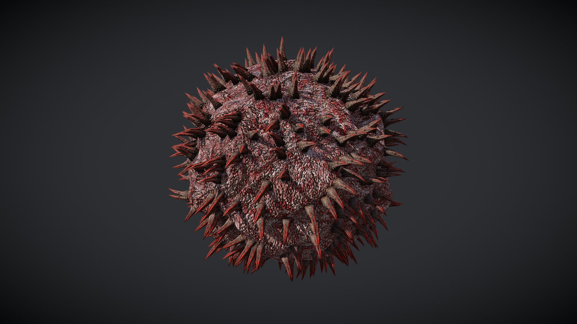 A model of a spiked bacteria 3d model