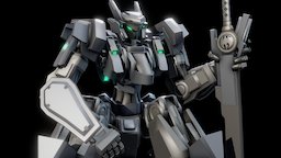 NB-XM100 Hildebrandt mech, mecha, turinu, sketchup, sword, robot