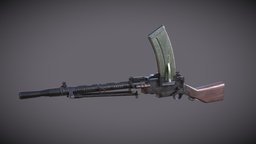 Madsen LMG : ww1&2 weapon machine-gun, artstation, ww2weapons, ww1-weapons, gamemodeling, weapons, gun