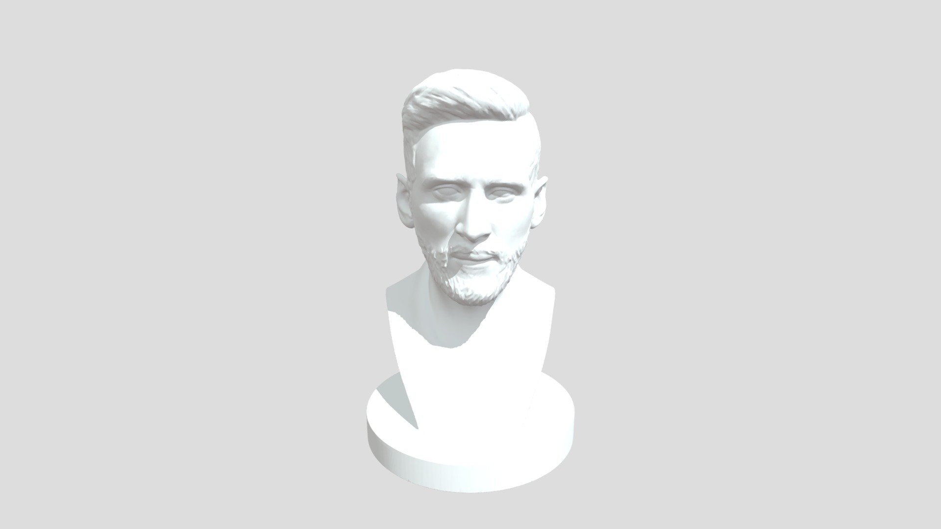 Busto messi imprimible para decoración diseño en stl 3d model