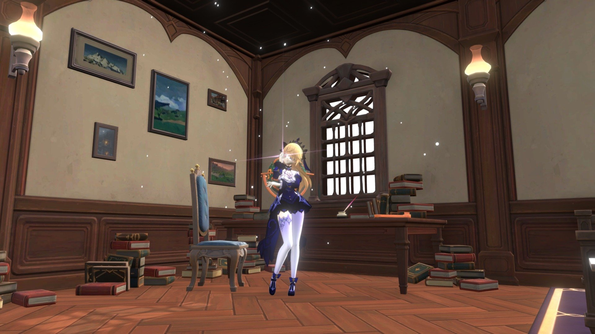 This room can be enter once only in version 2.8.

I need to do some improvement for this scene, especially the indoor lighting.

Next: Mona's Room

 - Fischl's Room (Genshin Impact 2.8) - 3D model by yadhbil 3d model