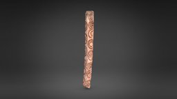 baguette demi-ronde décorée de spirales gravées museum, paleolithic, isturitz, saint-germain-en-laye, magdalene, prehistoric