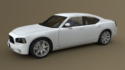 Dodge Charger (Low Poly) porshe, truck, nissan, land, bmw, gasoline, trailer, charger, traffic, transport, urban, road, dodge, mitsubishi, hummer, honda, mercedes, scania, suzuki, vehicle, car, city, street