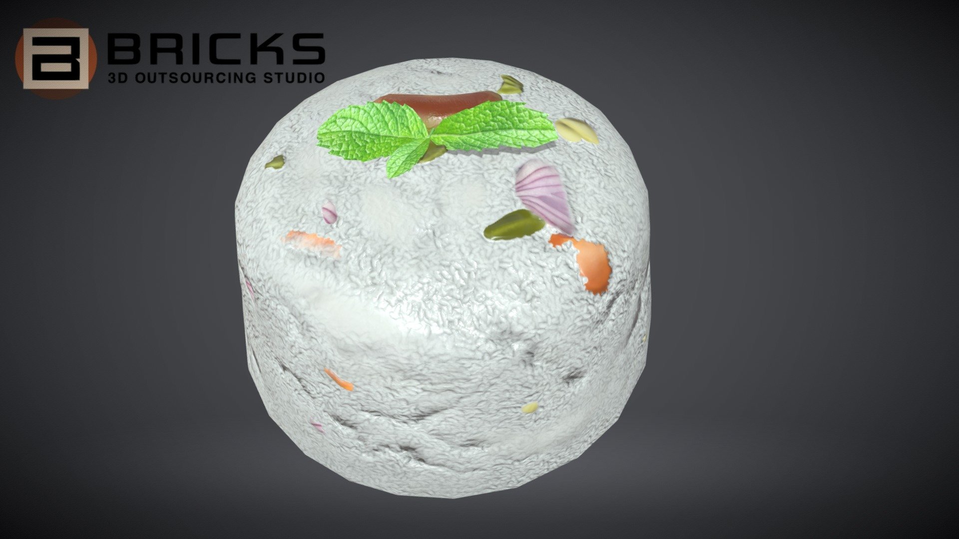 PBR Food Asset:
Rava Uppumavu
Polycount: 968

Vertex count: 530
Texture Size: 2048px x 2048px
Normal: OpenGL

If you need any adjust in file please contact us: team@bricks3dstudio.com

Hire us: tringuyen@bricks3dstudio.com
Here is us: https://www.bricks3dstudio.com/
        https://www.artstation.com/bricksstudio
        https://www.facebook.com/Bricks3dstudio/
        https://www.linkedin.com/in/bricks-studio-b10462252/ - Rava Uppumavu - Buy Royalty Free 3D model by Bricks Studio (@bricks3dstudio) 3d model