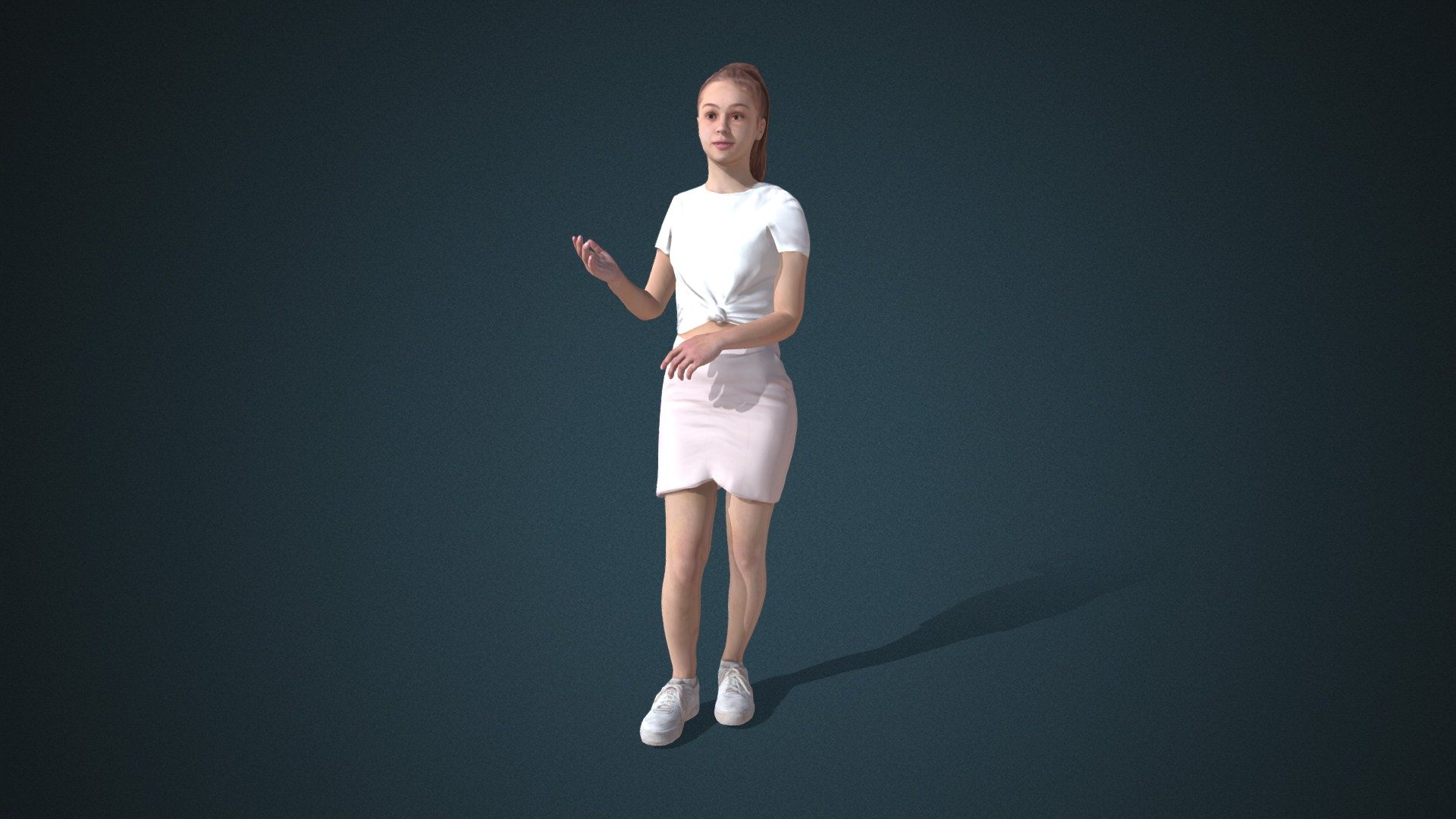 Do you like this model?  Free Download more models, motions and auto rigging tool AccuRIG (Value: $150+) on ActorCore
 

This model includes 2 mocap animations: Modern_F_Talk,Modern_F_Walk. Get more free motions

Design for high-performance crowd animation.

Buy full pack and Save 20%+: Street People Vol.3


SPECIFICATIONS

✔ Geometry : 7K~10K Quads, one mesh

✔ Material : One material with changeable colors.

✔ Texture Resolution : 4K

✔ Shader : PBR, Diffuse, Normal, Roughness, Metallic, Opacity

✔ Rigged : Facial and Body (shoulders, fingers, toes, eyeballs, jaw)

✔ Blendshape : 122 for facial expressions and lipsync

✔ Compatible with iClone AccuLips, Facial ExPlus, and traditional lip-sync.


About Reallusion ActorCore

ActorCore offers the highest quality 3D asset libraries for mocap motions and animated 3D humans for crowd rendering 3d model