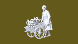 WOMAN garden, scissors, people, women, miniature, park, worker, diorama, print, woman, lawn, gardener, workers, hostess, girl, man, female, sculpture, gardeners