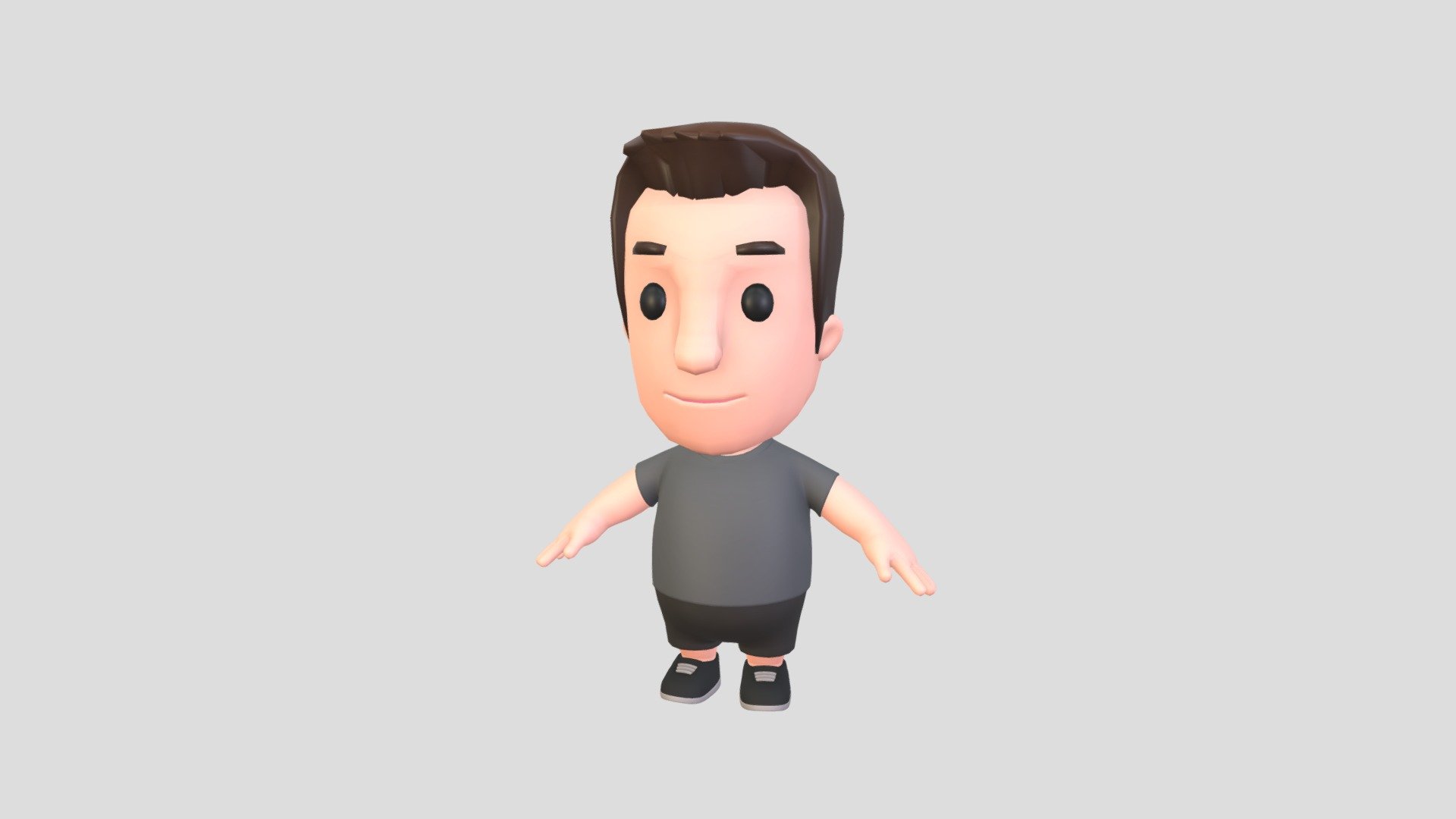 Little Man character 3d model.      
    


File Format      
 
- 3ds max 2021  
 
- FBX  
 
- OBJ  
    


Clean topology    

No Rig                          

Non-overlapping unwrapped UVs        
 


PNG texture               

2048x2048                


- Base Color                        

- Roughness                         



5,316 polygons                          

5,373 vertexs                          
 - Little People007 - Buy Royalty Free 3D model by bariacg 3d model