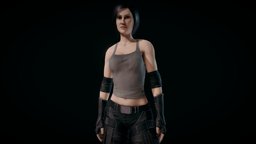 Trishka Anim videogame, woman, 3d-model, videogamecharacter, videogameart, rigged-character, rigged-and-animation, substance, girl, 3dsmax, substance-painter, zbrush, animated, rigged
