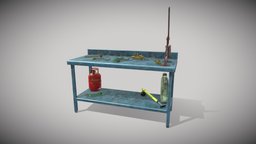 Assemblaggio Tavolo Officina unwrapped, pbr