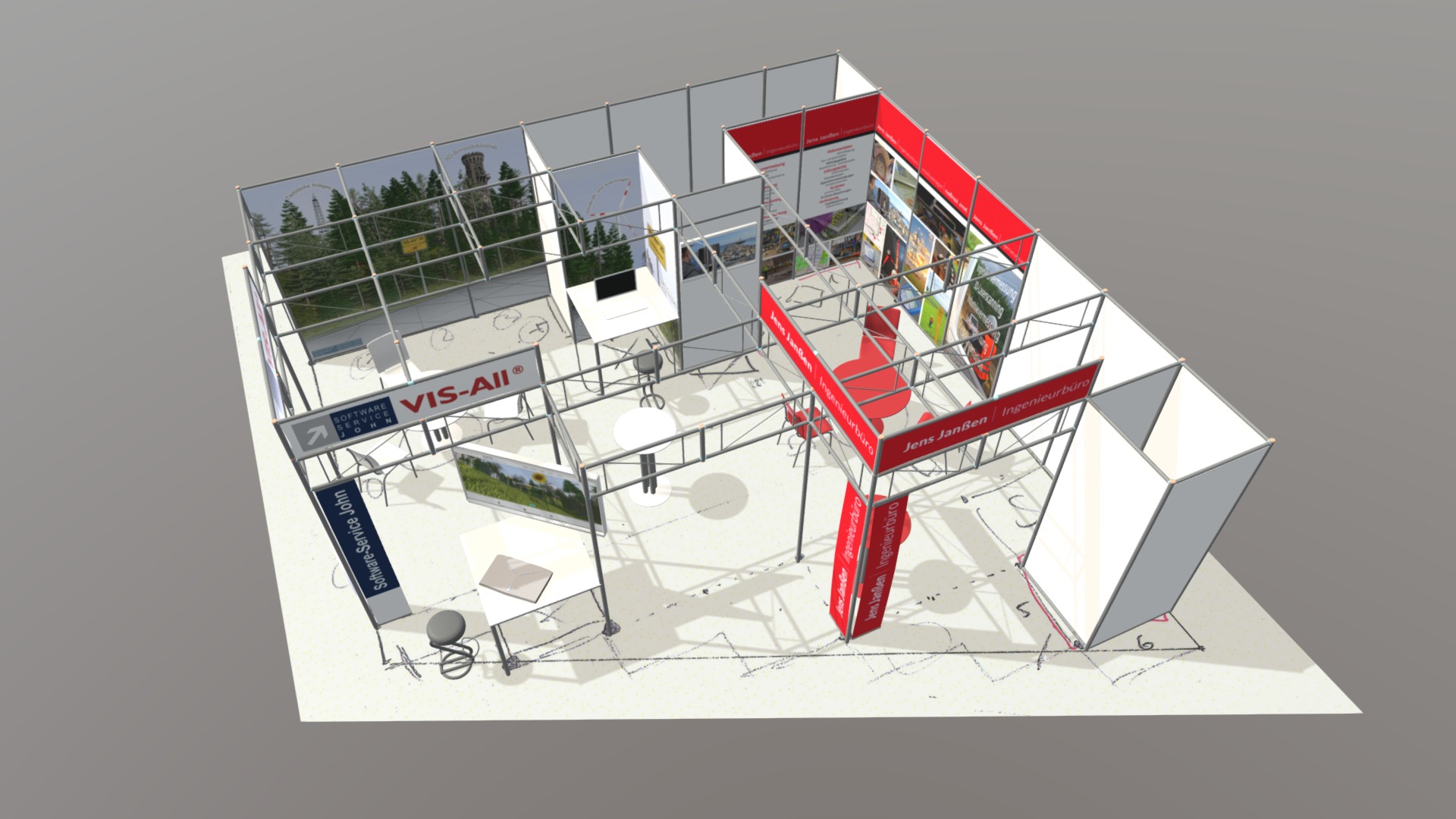 Intergeo 2019 Messestand Planung (Version 1) - Intergeo 2019 Messestand Planung (Version 1) - 3D model by VIS-All-3D (@VIS-All) 3d model
