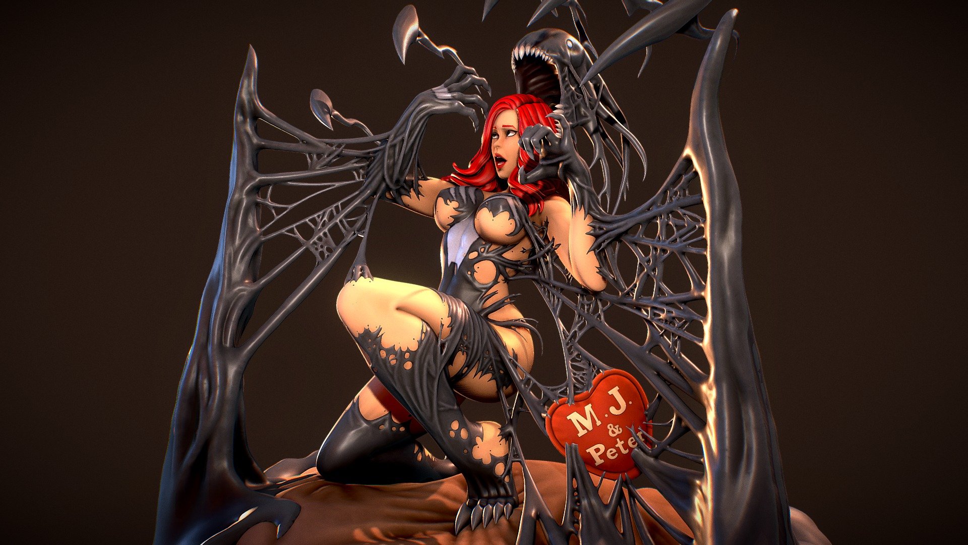 3D-model made in Blender, texture in Substance Painter.

Art by Raapack (https://www.deviantart.com/raapack)

 - Venom Mary Jane - 3D model by RegnadBIT 3d model
