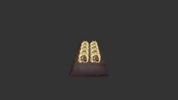 Roll Of Bonito With Acne sushi, photogrammetry, 3d
