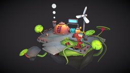 VIASS Mechanic island, props, environment-assets, asset, sci-fi