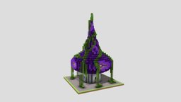 Purple Mushroom House mineways, minecraft