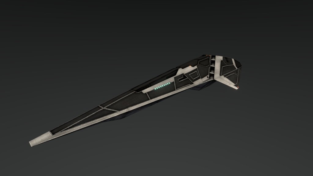 Drag ship for the game 3d model