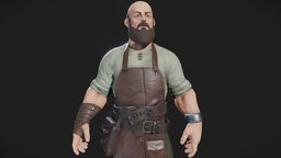 Kowalski character-model, character, blender, pbr, blender3d, black, stylazed, kowal
