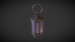 Medieval Lantern baroque, fantasy-prop, substancepainter, unity
