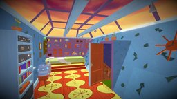Hey Arnolds Room (Daylight) nick, walkthrough, cartoon, 3d