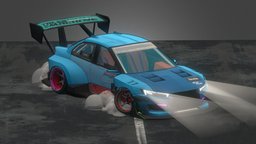 Trace Smascher Foxin FX2 cars, jdm, blender-lowpoly, blender, blender3d, lbwk, mitshubishi