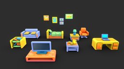 Cartoon furniture furniture, unity, unity3d, cartoon
