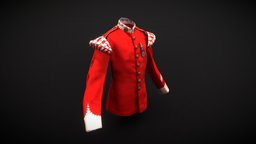 Buglers Scarlet Frock c1913 jacket, museum, military-history, photogrammetry, military, clothing, purpose3d, bodminkeep