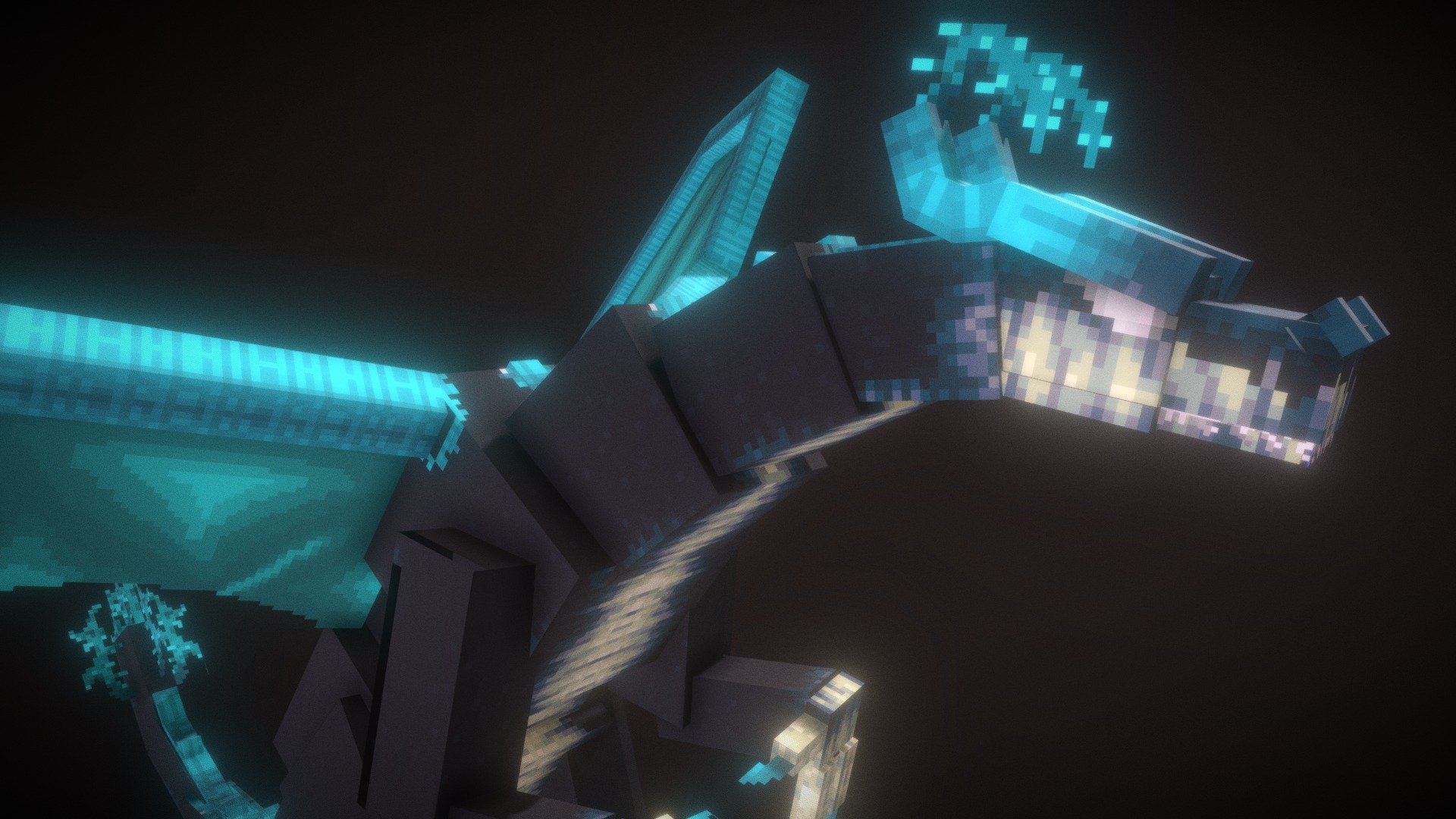 This model was made with BlockBench this model is completely suitable for use in minecraft twitter:AlanizMC Discord:Alaniz#2453 - [003] Warden Dragon - 3D model by ZynStudios 3d model