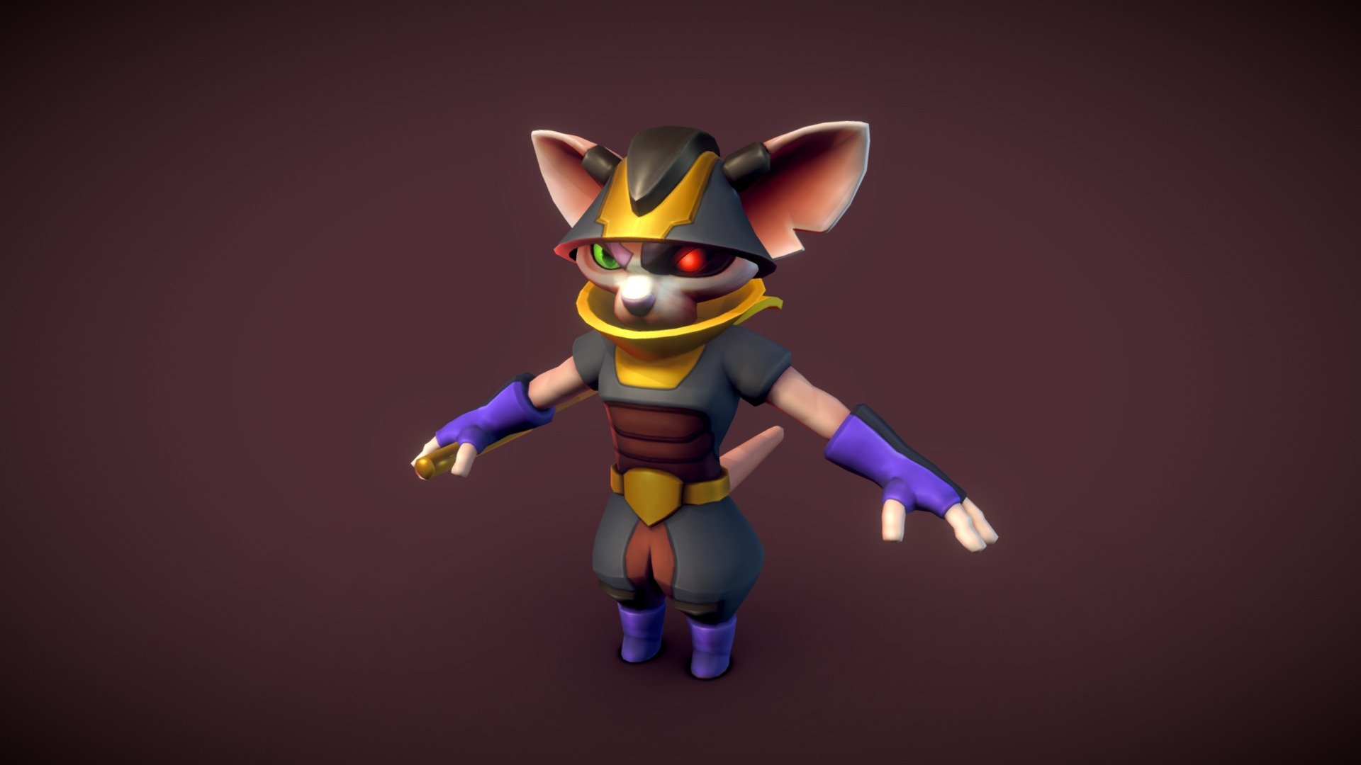 Character modeling and texturing for the mobile game Caterra 3d model