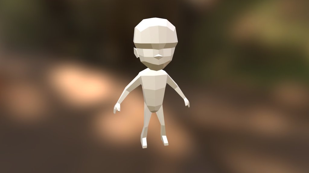 Teste de modelagem cartoon com corpo mais próximo do real - BONECO CARTOON - Low Poly - 3D model by Zuany 3d model
