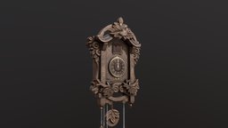 Decor Cuckoo Clock time, bird, nostalgic, clock, prop, vintage, retro, ornament, antique, classic, decorative, props, old, baroque, pendulum, rococo, wood, animation, decoration, interior