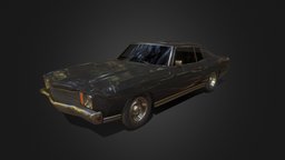 1970s Muscle Car #6 muscle, classic, automotive, old, coupe, game-ready, blender, vehicle, car