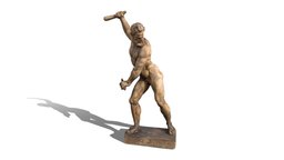 Ercole con la clava realtime, statue, cultural-heritage, grosseto, realitycapture, photogrammetry, 3d, pbr, 3dscan