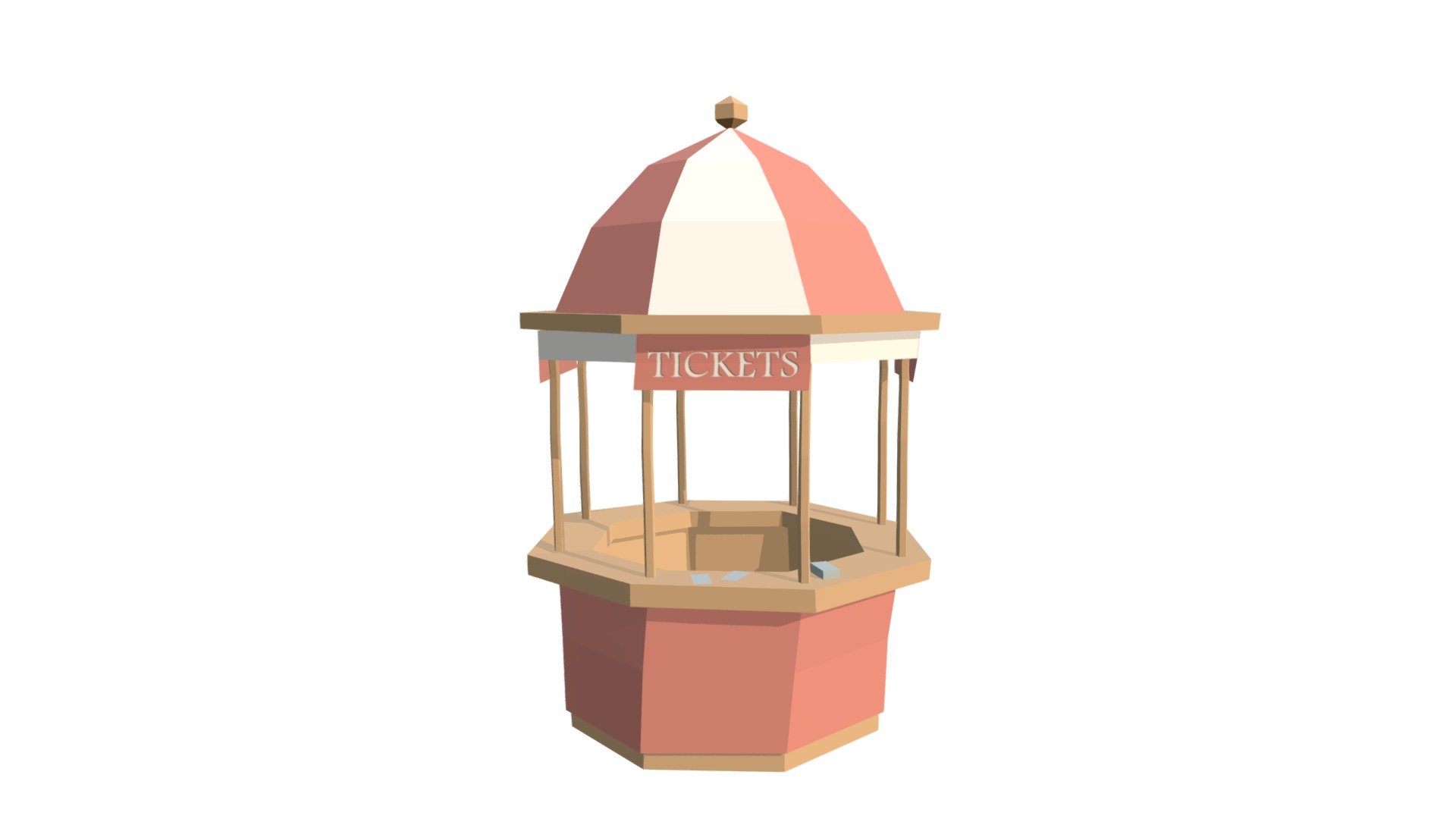 Mediaval circus, theater or performance asset - Ticket Window - Ticket Window lowpoly - Buy Royalty Free 3D model by Rachelle Ete (@RachelleEte) 3d model