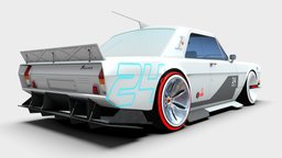 Project GAZ-24 "Gagarin Rocket" rocket, 24, gaz, gagarin, volga, 3d, vehicle, design, car, concept, space