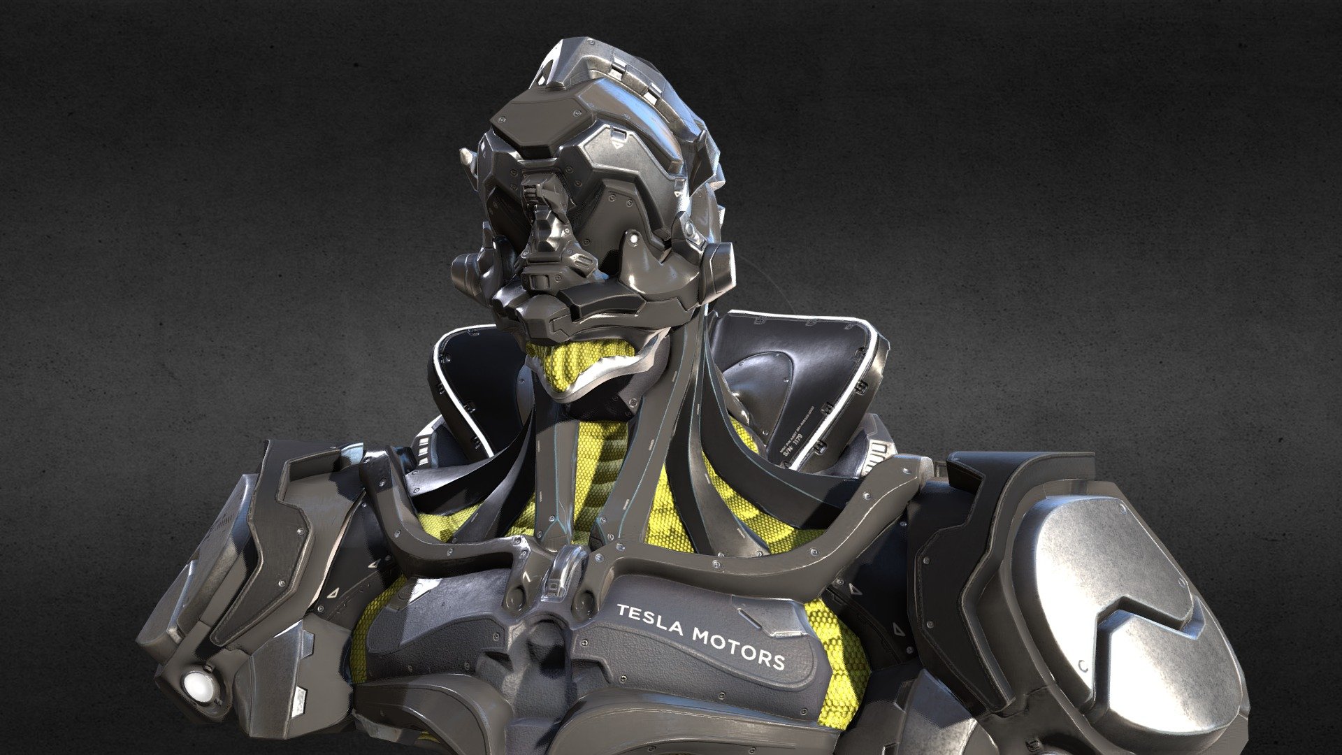 It's an hypothetic mecha_runner of the Tesla compagny.
I would like to make some decals animation with AR-style, but to busy for know.

Sculpt with zb, retopo, uvmapping with Blender and surfacing with substance painter. One material, one uv 3d model