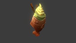 Taiyaki icecream substancepainter, maya, zbrush, stylized