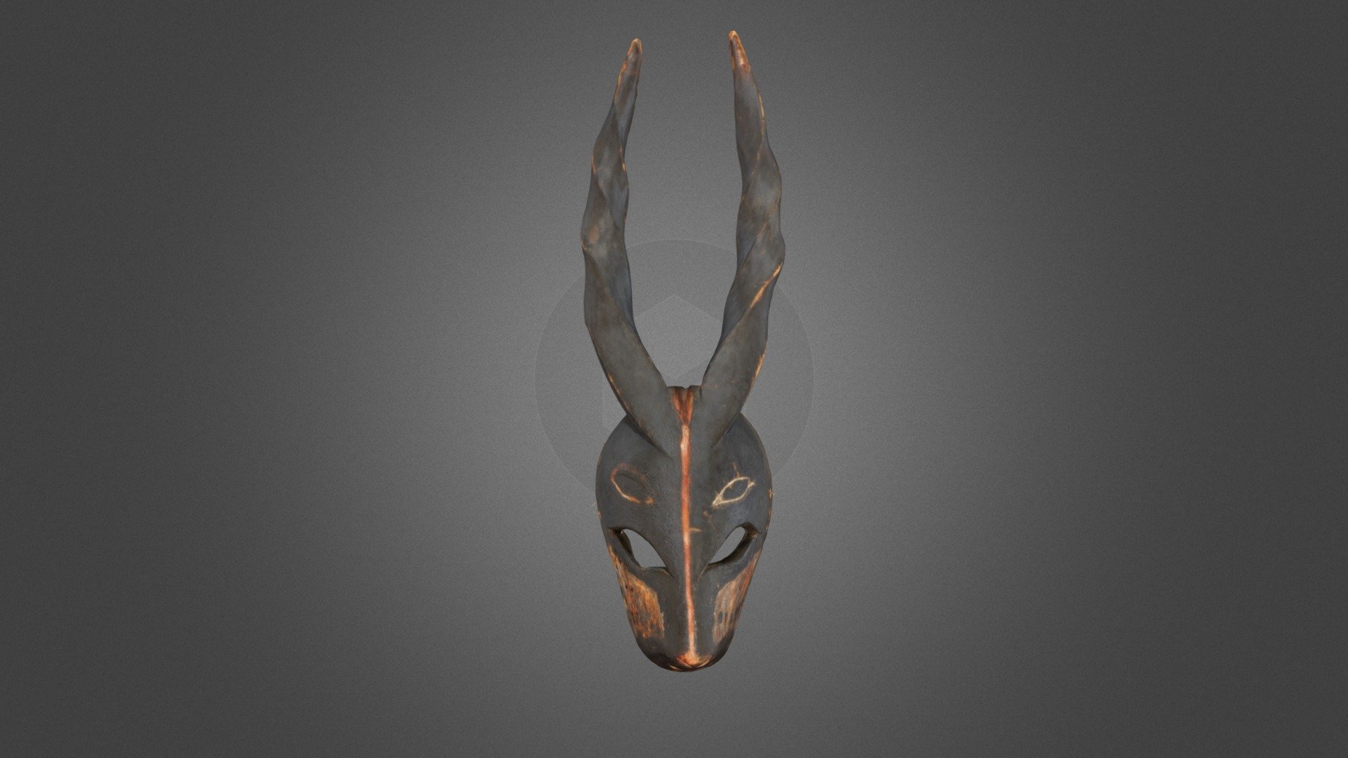 Mask made by Ogoni Cultural Group (southern Nigeria), 20th c., from the collection of the Williams College Museum of Art 3d model