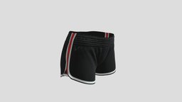 CC3 Default Female Avatar Black Athletic Shorts shorts, athletic, female