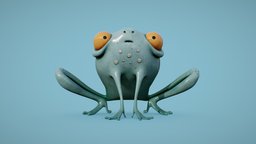 Rana -Cartoon 3dart, amo, cartooncharacter, ranas, animals-creatures, substancepainter, maya, cartoon, zbrush, stylized, 3dmodel