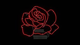 Neon Rose rose, neon, substancepainter, substance, light