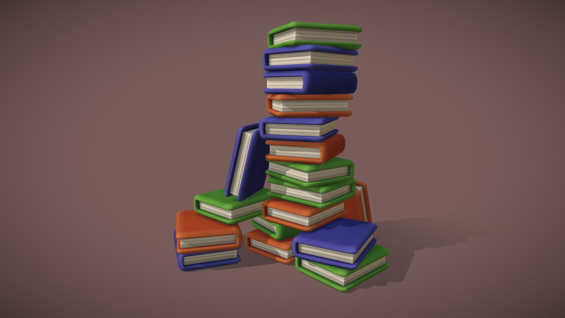 Made with Blender and Substance Painter 📚
Low poly books with 512x512 textures (albedo, normal, roughness) - Stack of Books - 3D model by Andréa (@Andrea_L) 3d model