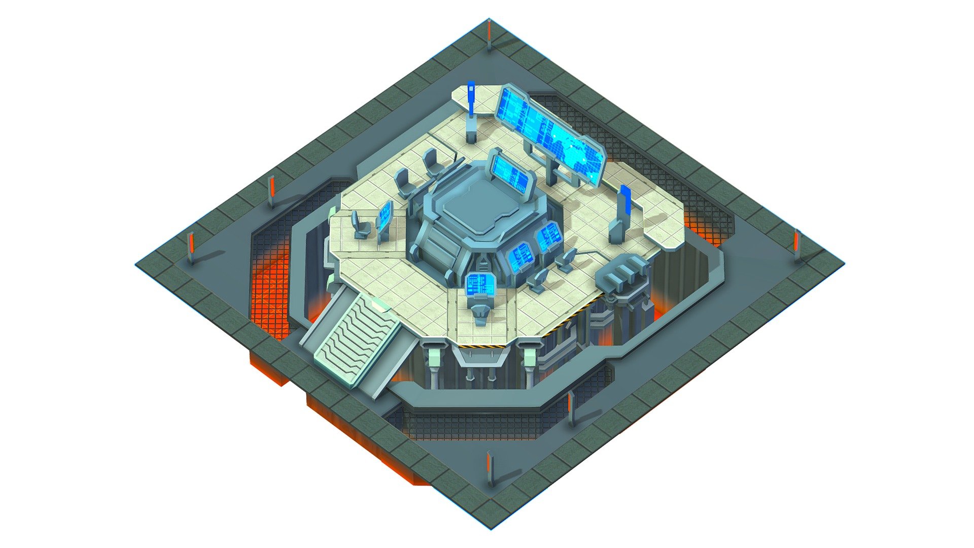 isometrical Missing Room Headquarters 1 - Maya file encluded - isometrical Missing Room Headquarters 1 - Buy Royalty Free 3D model by Oleg Shuldiakov (@olegshuldiakov) 3d model