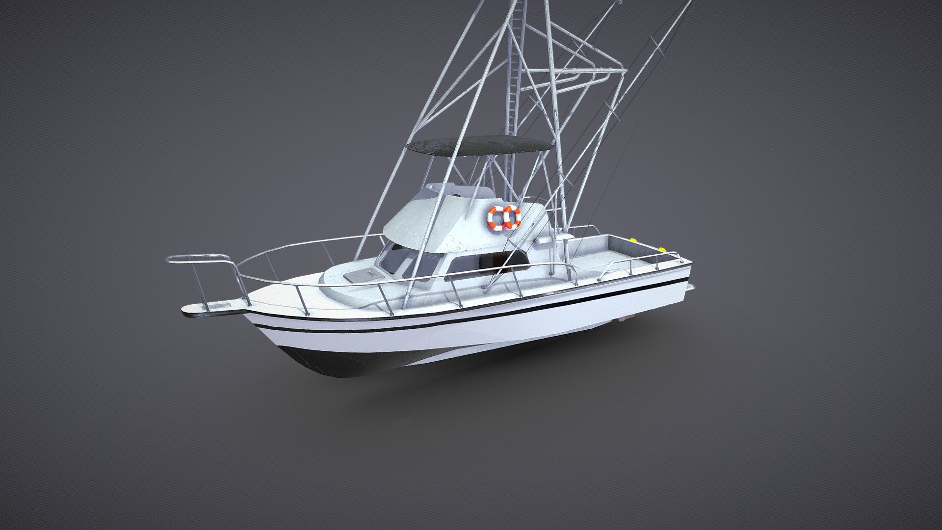 Fising Boat




-Created in 3ds MAX 2018 no plugins used.

-Low-poly ready to use in Games AR/VR (15,920 tris)

-Textures are in PNG format 2048x2048 PBR metalness 1 set

-Files unit: Centimeters

-Available formats: MAX 2018 and 2015, OBJ, MTL, FBX, .tbscene.

-If you need any other file format you can always request it.

-All formats include materials and textures.
 - Soprts Fising Boat Low-poly - Buy Royalty Free 3D model by MaX3Dd 3d model