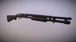 Shotgun substancegun, noob_3d, substancepainter, weapon, blender, blender3d