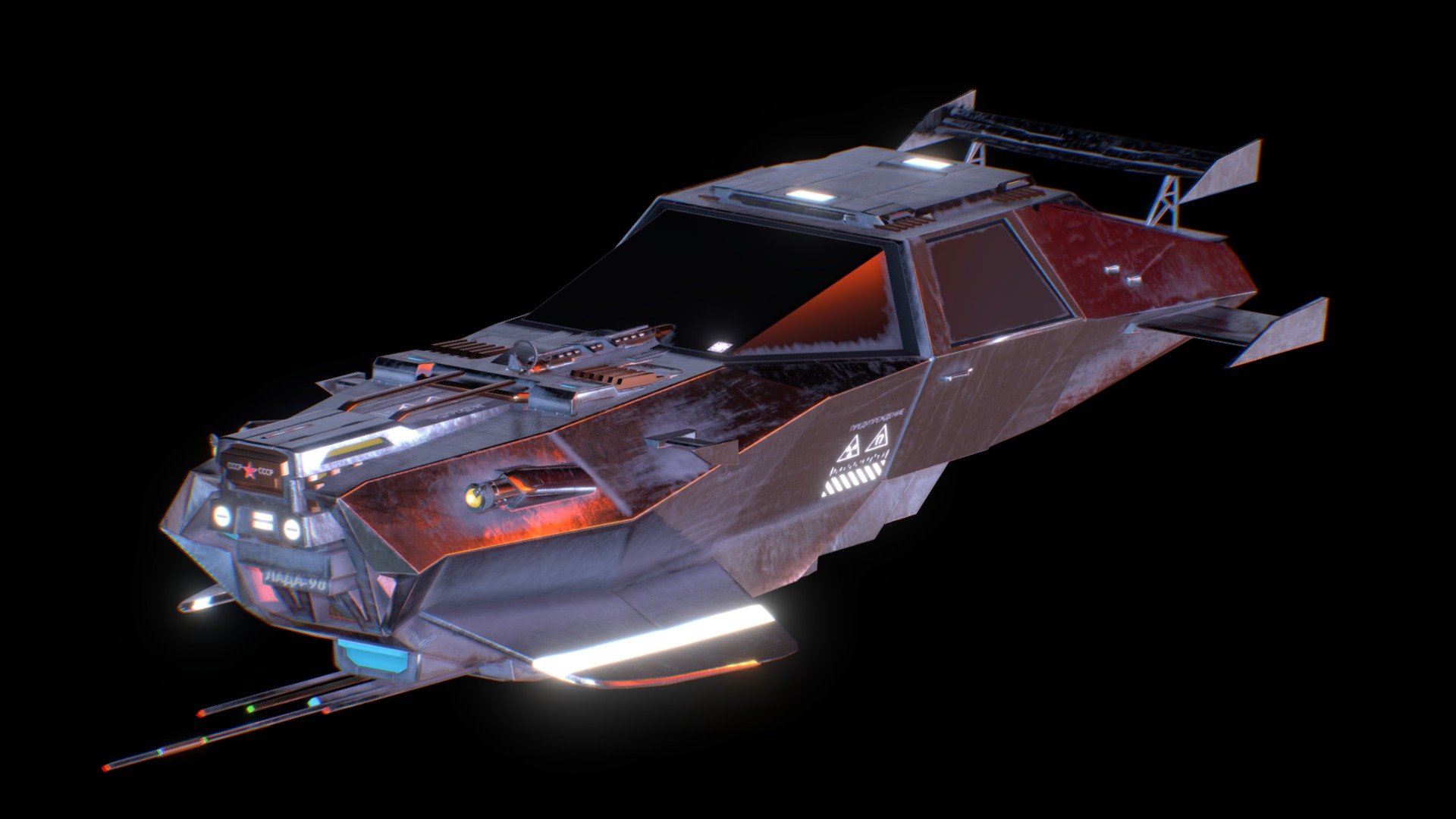 Soviet Flying Car - 1999 Cyberpunk - 3D model by Christian Orion Adler (@coadler) 3d model