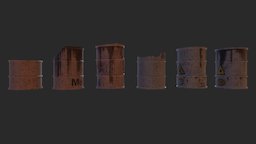 Junk Yard Petrol Station: Barrels quixel, ue4, gameenvironment, maya, photoshop, gameasset