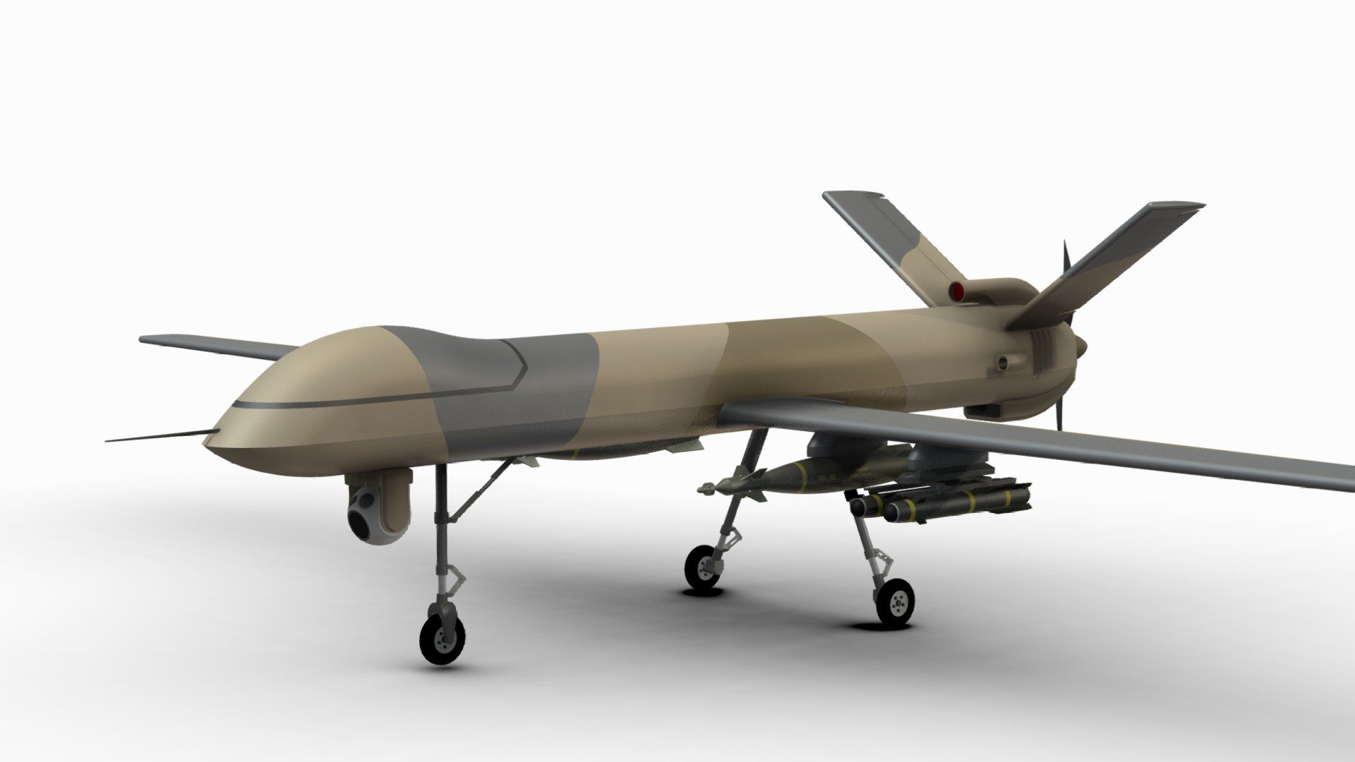 Elang Hitam (PUNA MALE) atau Black Eagle (UAV) adalah Pesawat Udara Nir Awak (PUNA) atau Unmanned Aerial Vehicle (UAV/drone) tipe Medium Altitude Long Endurance (MALE) buatan PT Dirgantara Indonesia hasil kerja sama dari konsorsium enam lembaga dan PT Dirgantara Indonesia (DI). Drone ini pertama ditampilkan pada Desember 2019 di hanggar PTDI, Bandung. Jawa Barat. Drone tersebut merupakan hasil kolaborasi pembentukan konsorsium antara Badan Pengkajian dan Penerapan Teknologi (BPPT), Kementerian Pertahanan, TNI AU, ITB, PT Dirgantara Indonesia, dan PT LEN Persero 3d model